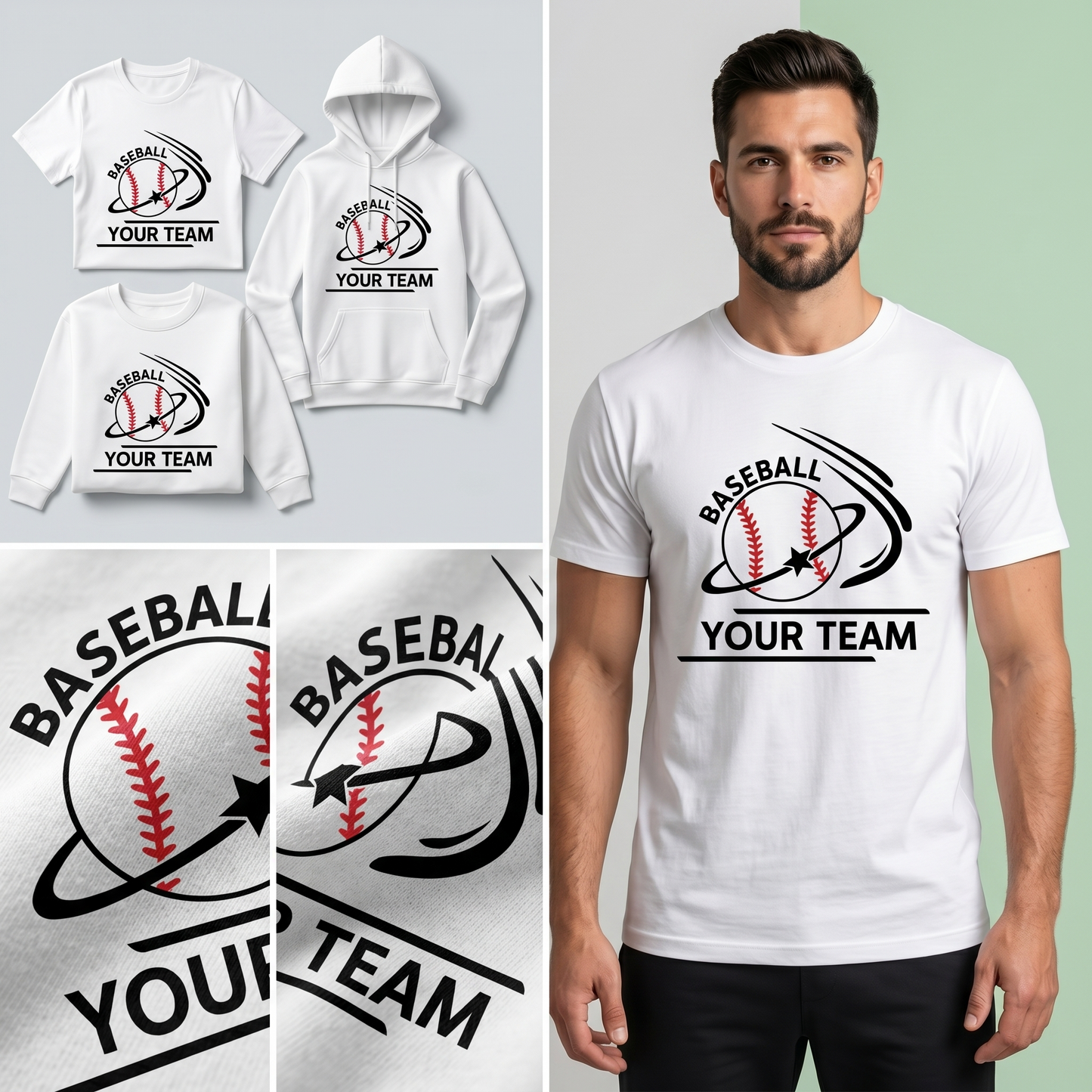 Custom Baseball Team Hoodie, Personalized Baseball Shirt with Team Name, Custom Baseball Player Sweatshirt, Baseball Mom Apparel