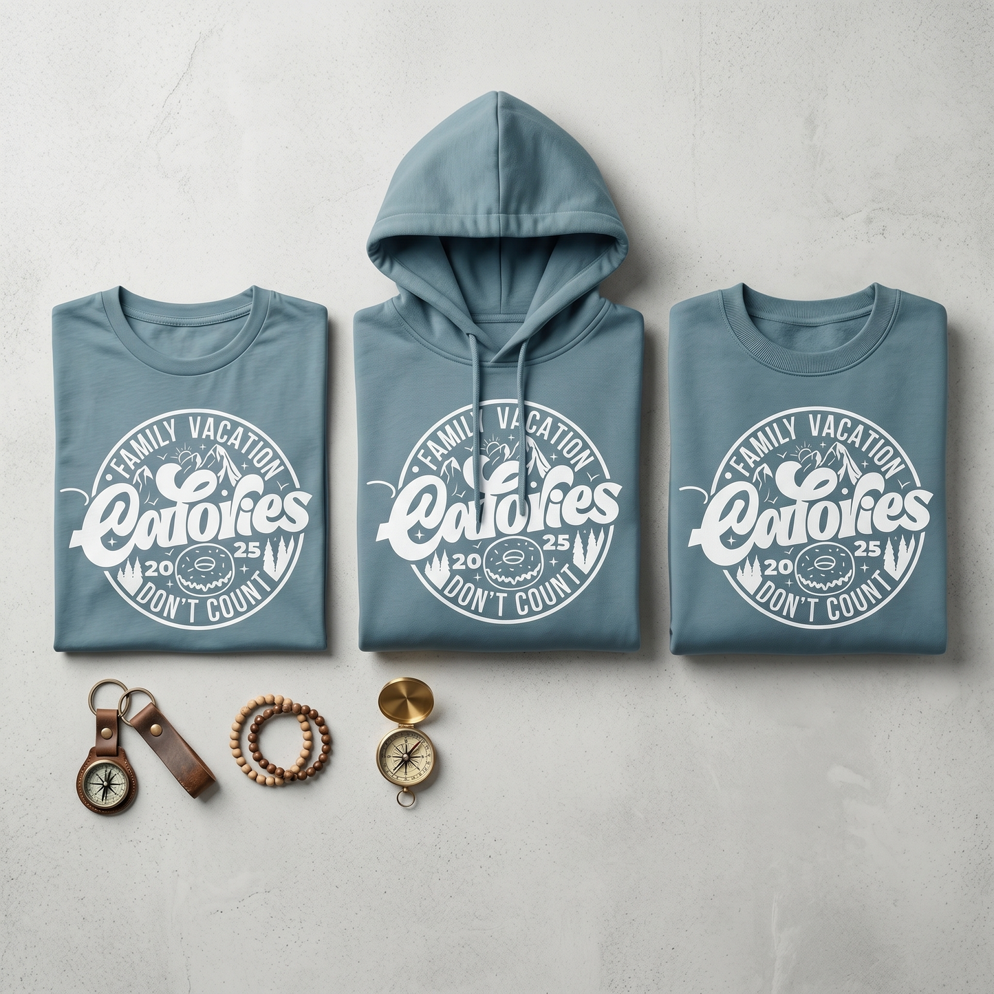 Custom Family Vacation 2026 Shirts, Calories Don’t Count Matching Group Hoodies, Personalized Family Trip Sweatshirts, Funny Vacation Gift