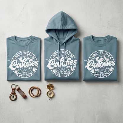 Custom Family Vacation 2026 Shirts, Calories Don’t Count Matching Group Hoodies, Personalized Family Trip Sweatshirts, Funny Vacation Gift