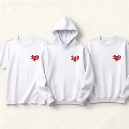 Custom Canada Sweatshirt, Minimalist Maple Leaf Shirt, Canadian Pride Hoodie, Canada Trip Matching Group Tees, Personalized Canada Apparel