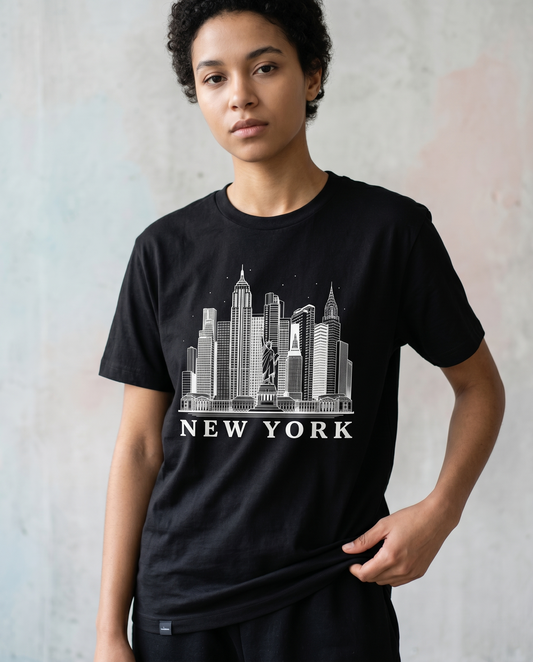 Custom New York City Skyline Shirt - Minimalist Statue of Liberty Sweatshirt - New York Vacation Souvenir - Custom City Name Apparel