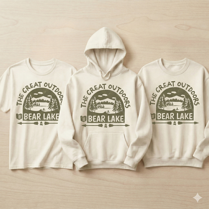 Custom Bear Lake Sweatshirt, Personalized National Park Hoodie, Retro Nature Lover Gift, Vintage Camping Pullover