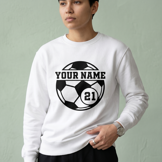 Personalized Soccer Shirt, Custom Name and Number Soccer Hoodie, Team Soccer Sweatshirt, Custom Soccer Gift for Kids and Adults