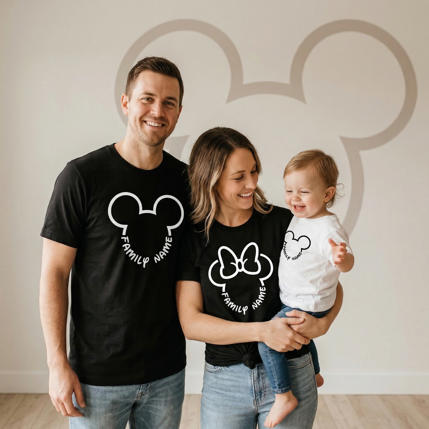 Matching Family Theme Park Shirts, Personalized Family Name Tees, Magical Vacation Apparel, Custom Mouse Ears Group T-Shirts
