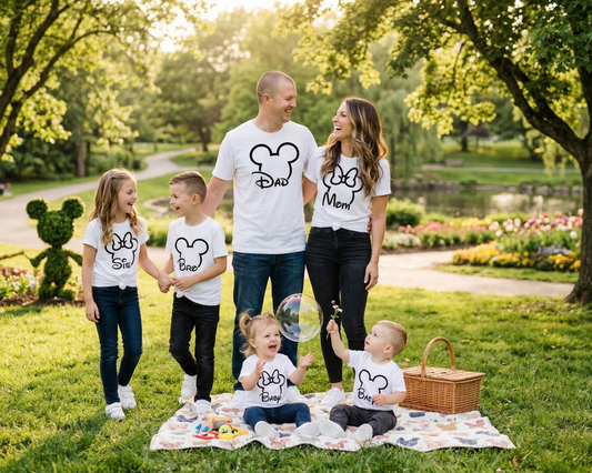Matching Family Vacation Shirts, Custom Mom Dad Sis Bro Baby Tees, Theme Park Family Trip 2026, Magical Vacation Outfits