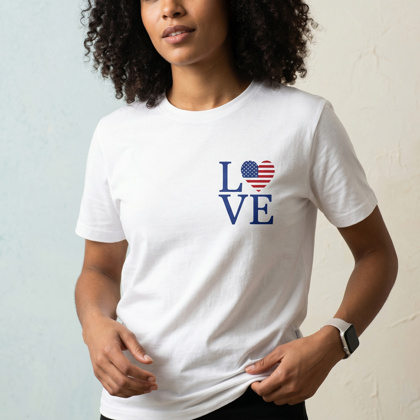 Custom American Flag Love Shirt, Personalized USA Heart Hoodie, Custom Patriotic Love Sweatshirt, Fourth of July Family Shirts