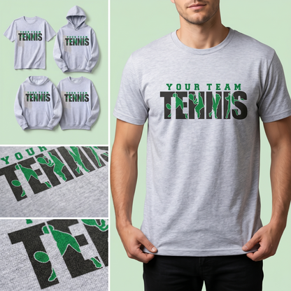 Custom Tennis Team Hoodie, Personalized Tennis Player Shirt, Custom Team Apparel with Name, Tennis Sweatshirt, Personalized Sports Hoodie