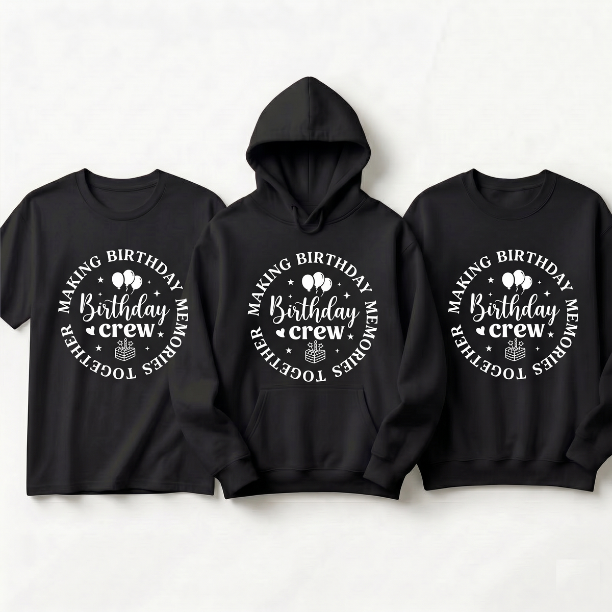 Custom Birthday Crew Hoodie, Making Birthday Memories Together Shirt, Personalized Birthday Squad Sweatshirt, Family Birthday Group Tees