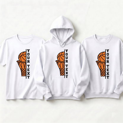 Custom Basketball Hoodie and Shirt, Custom Basketball Sweatshirt with Name, Basketball Mom Shirt, Personalized Sports Apparel,