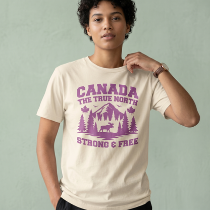 Canada The True North Sweatshirt, Strong and Free Hoodie, Custom Canadian Moose Shirt, Vintage Canada Outdoors Tee, Personalized Nature Gift