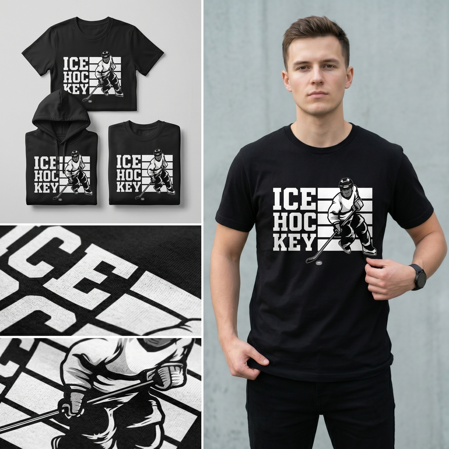 Custom Hockey Team Gift, Youth Hockey Shirt, Hockey Coach Gift, Personalized Hockey Fan Pullover, High School Hockey Gear