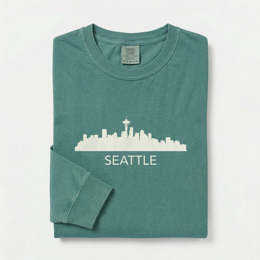 Custom Seattle Skyline Hoodie | Personalized PNW Sweatshirt | Emerald City Hometown Pride Sweater | Washington Travel Gift