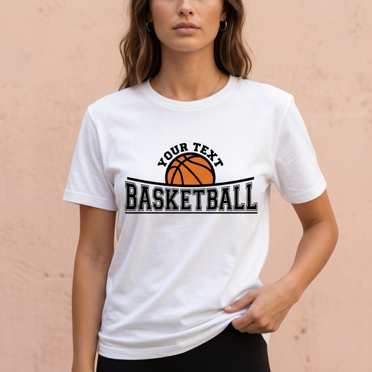 Custom Basketball Hoodie, Personalized Basketball Shirt, Team Spirit Wear, Custom Basketball Crewneck, Custom Name Basketball T-Shirt
