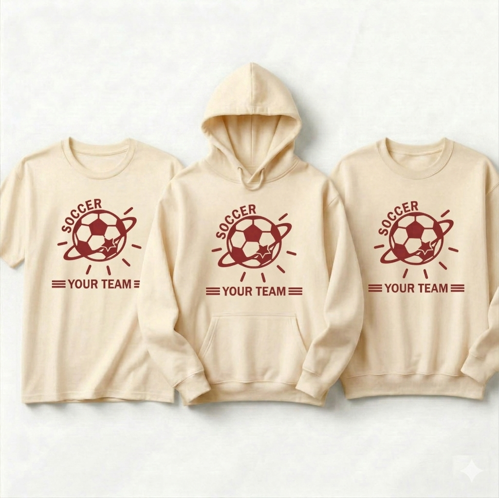 Custom Soccer Team Shirt, Personalized Soccer Hoodie, Retro Soccer Player Gift, Soccer Mom Sweatshirt, Custom Soccer Jersey Tee