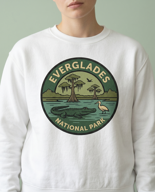 Custom Everglades National Park Shirt, Vintage Florida Hoodie, Retro Wildlife Sweatshirt, Alligator National Park Souvenir Apparel