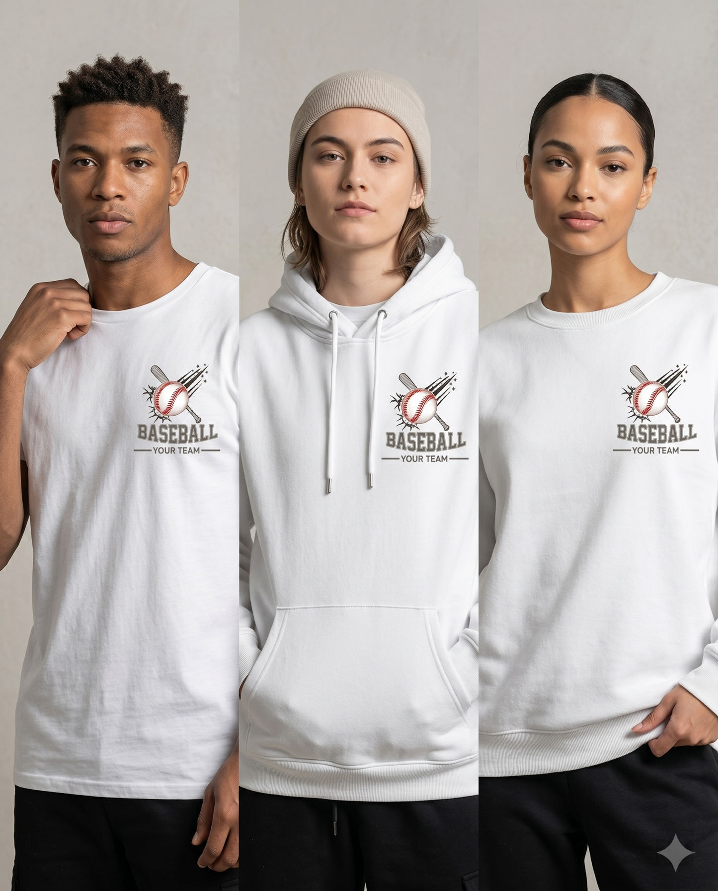 Custom Baseball Sweatshirt - Personalized Baseball Team Crewneck - Baseball Gift - Sports Fan Graphic Pullover - Custom Baseball Sweater