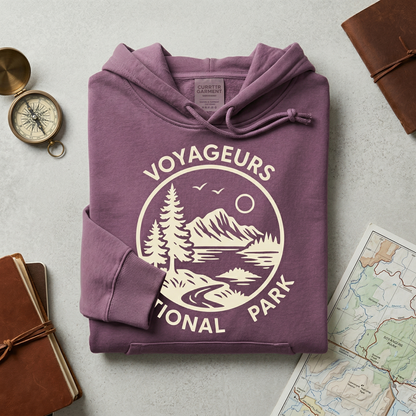 Custom Voyageurs National Park Hoodie - Vintage Minnesota Sweatshirt - Retro Voyageurs Pullover - Personalized Nature Gift