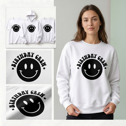 Custom Birthday Party Shirt, Groovy Birthday Gift, Matching Group Birthday Outfits, Personalized Birthday Squad Pullover