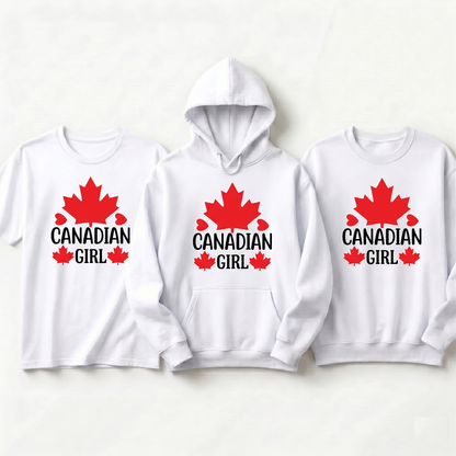 Canadian Sweatshirt, Custom Maple Leaf Shirt, Personalized Canada Hoodie, Matching Canada Trip Girl Squad Tees, Cute Canadian Pride Gift
