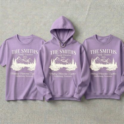 Custom Family Vacation Hoodie and Sweatshirt, Personalized Tennessee Shirt, Matching Family Trip Apparel, Mountain Family Reunion Gift