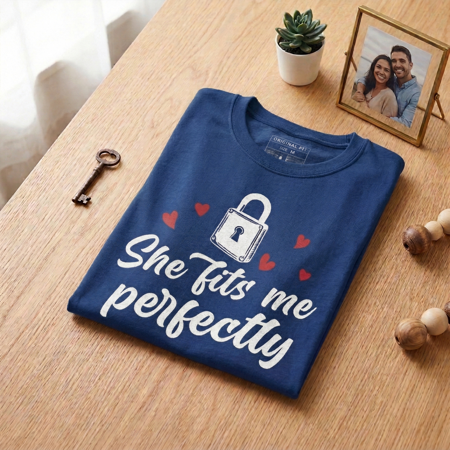 Lock Key Matching Couple Shirts, Valentine's Day Gift Set