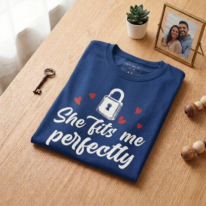 Lock Key Matching Couple Shirts, Valentine's Day Gift Set