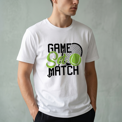 Custom Game Set Match Tennis Shirt, Personalized Tennis Mom Hoodie, Retro Tennis Ball Sweatshirt, Tennis Player Gift, Game Sports Apparel