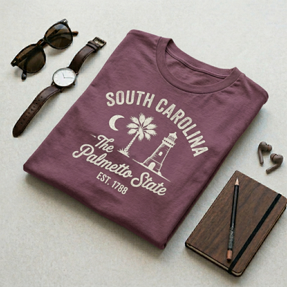 Custom South Carolina Hoodie - Vintage Palmetto State Sweatshirt - Retro SC 1788 Est. Pullover - Personalized South Carolina Gift