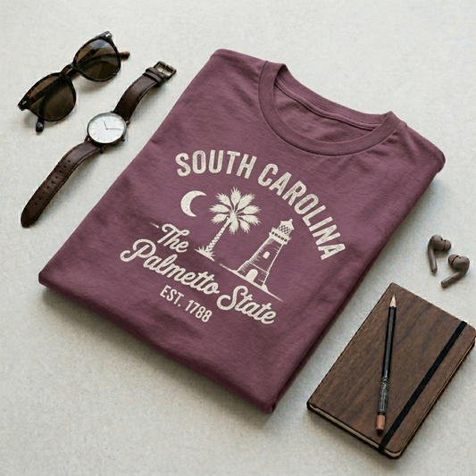 Custom South Carolina Hoodie - Vintage Palmetto State Sweatshirt - Retro SC 1788 Est. Pullover - Personalized South Carolina Gift