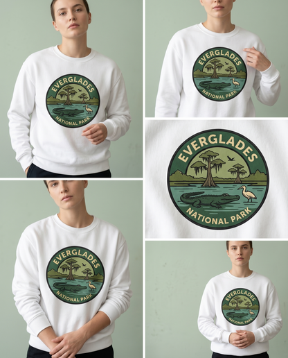 Custom Everglades National Park Shirt, Vintage Florida Hoodie, Retro Wildlife Sweatshirt, Alligator National Park Souvenir Apparel