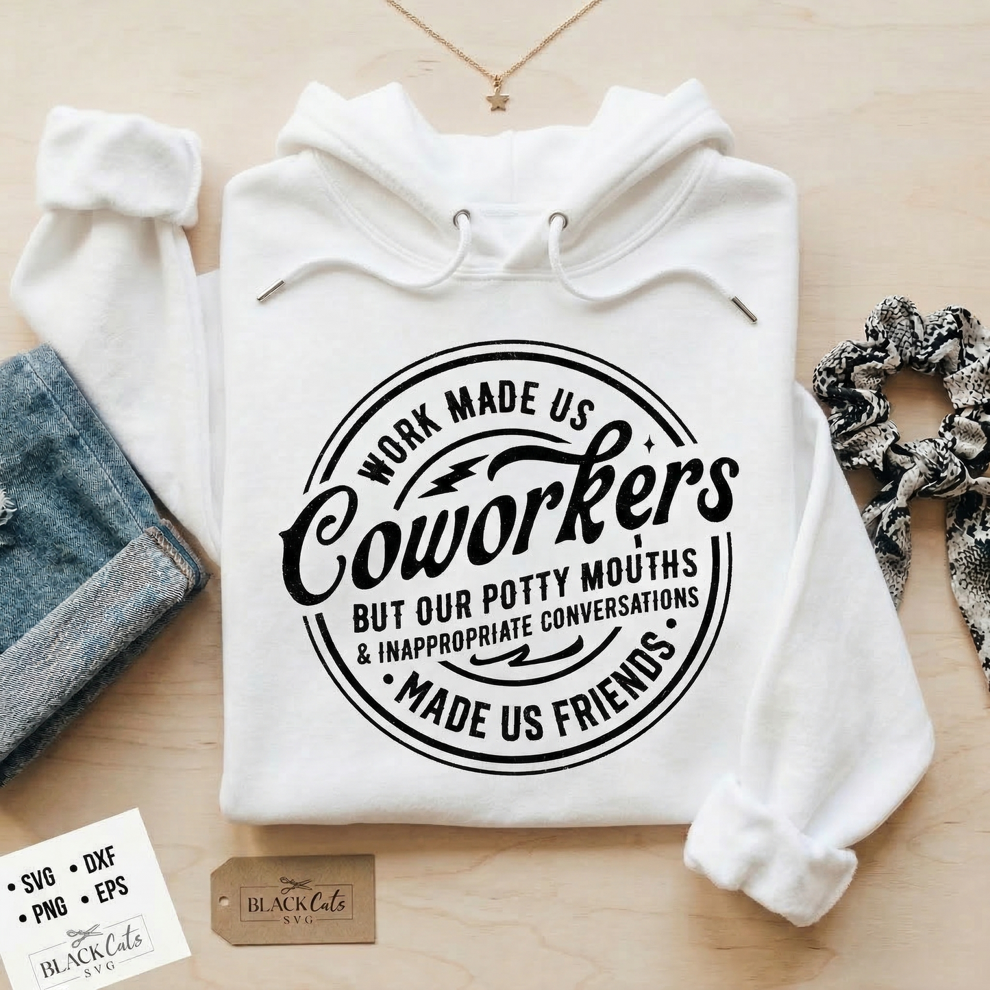 Funny Coworker Hoodie, Work Bestie Gift,Work Friend Leaving Gift, Colleagues Pullover, Secret Santa Office Gift