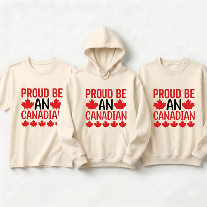 Custom Proud to be Canadian Hoodie & Sweatshirt | Personalized Canada Maple Leaf T-Shirt | Canadian Pride Gift | Unisex Patriotic Clothing