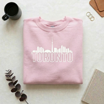 Toronto Skyline Sweatshirt | Minimalist Toronto Crewneck | Toronto Canada Skyline Gift | Urban Streetwear Pullover | Toronto Souvenir Jumper