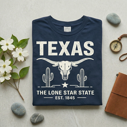 Custom Texas Hoodie - Vintage Lone Star State Sweatshirt - Retro TX 1845 Est. Pullover - Personalized Texas Gift
