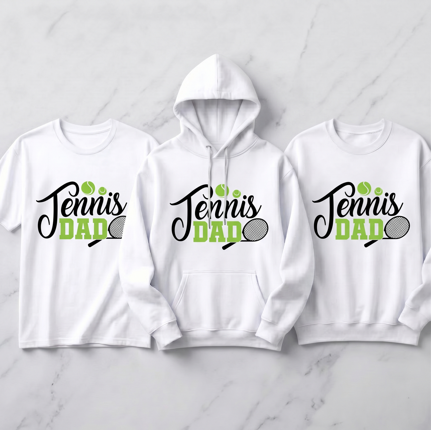 Custom Tennis Dad Shirt, Personalized Tennis Dad Hoodie, Father's Day Gift, Game Day Dad Sweatshirt, Personalized Sports Dad Apparel