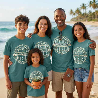 Custom Family Trip 2026 Sweatshirt, Personalized Family Name Mountain Crewneck, Matching Family Vacation Pullover, Great Memories Trip Gift