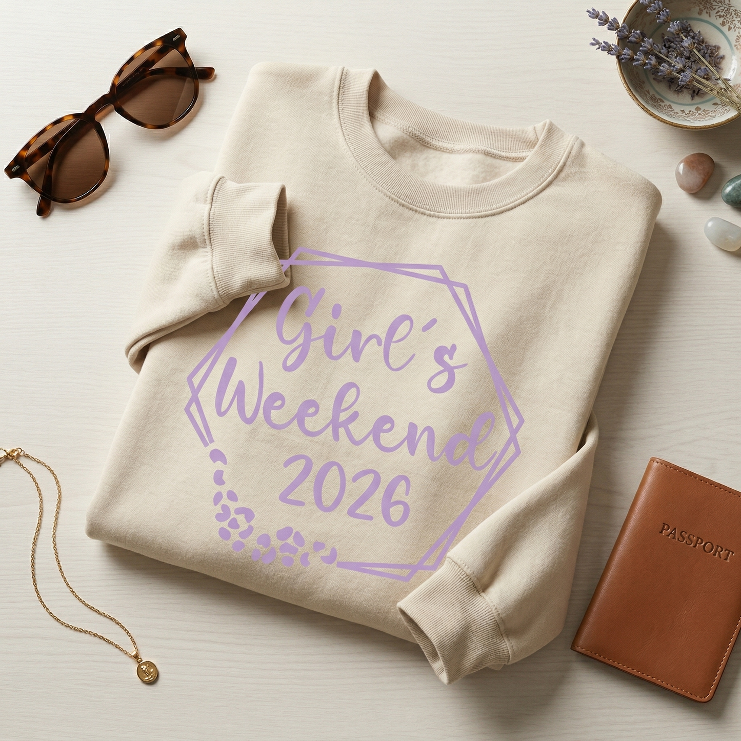 Custom Girls Weekend 2026 Shirt, Geometric Bachelorette Party Tee, Matching Girls Trip Shirt, Bridal Party Tops, Personalized Vacation Gift,