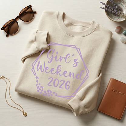 Custom Girls Weekend 2026 Shirt, Geometric Bachelorette Party Tee, Matching Girls Trip Shirt, Bridal Party Tops, Personalized Vacation Gift,