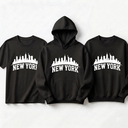 Custom City Skyline Hoodie, Personalized New York City Sweatshirt, Custom Travel Souvenir Apparel, Any City Skyline Shirt