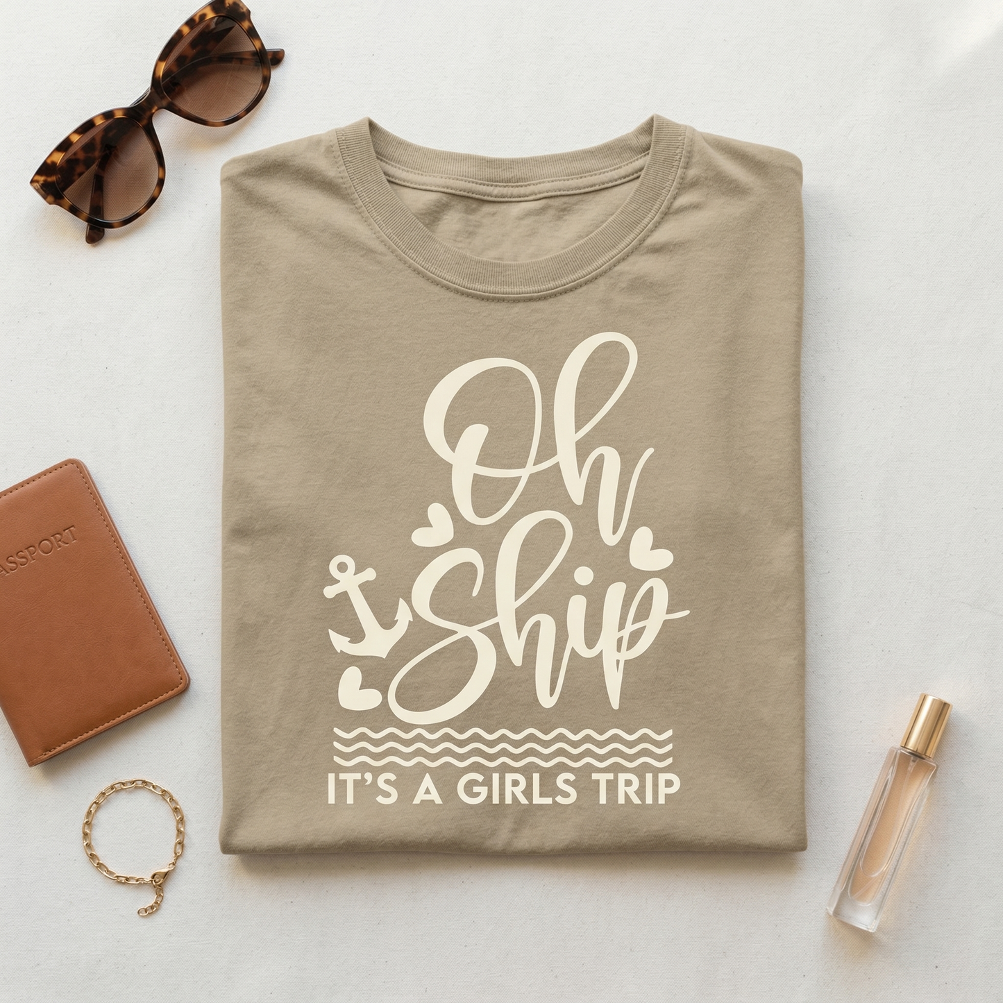 Custom Cruise Vacation Tee, Nautical Girls Weekend Shirt, Funny Matching Cruise Squad Tops, Personalized Boat Trip Gift