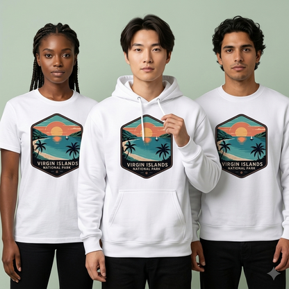 Custom Virgin Islands National Park Hoodie, Personalized Tropical Gift, National Park Sweatshirt, Beach Sunset Graphic Tee