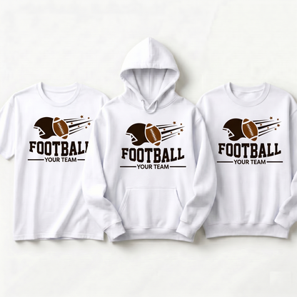 Custom Football Team Hoodie, Personalized Football Shirt with Team Name, Custom Football Player Sweatshirt, Football Mom Apparel