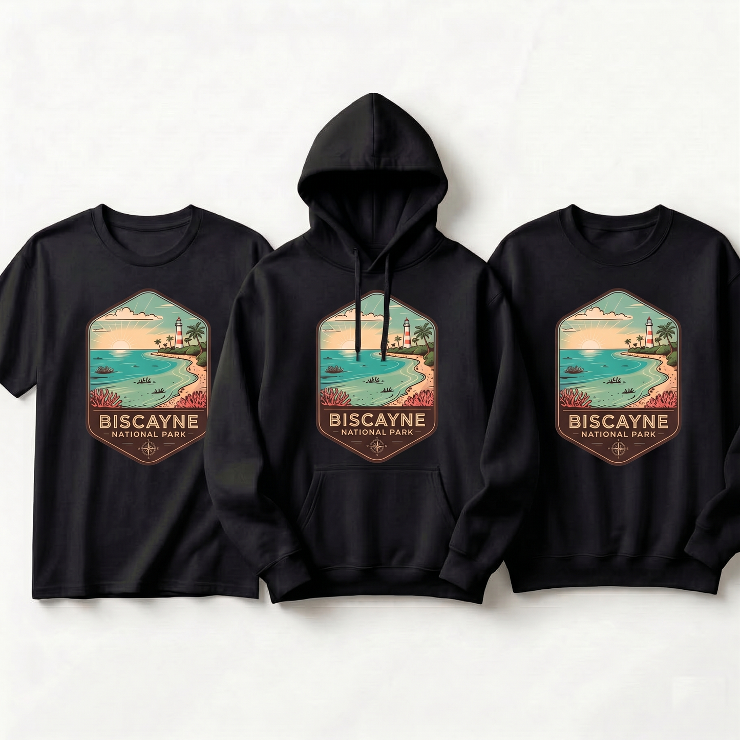 Custom Biscayne National Park Hoodie, Florida Shirt, Personalized Boating Gift, Vintage National Park Sweatshirt, Lighthouse Graphic Tee