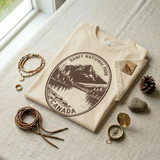 Banff National Park Shirt | Vintage Alberta Canada T-Shirt | Retro Mountain Graphic Tee | Banff Souvenir | Nature Lover Gift | Canadian Rockies Tee