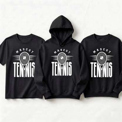 Custom Tennis Team T-Shirt, Personalized Tennis Mascot Tee, Funny High School Tennis Gear, Personalized Tennis Coach Gift