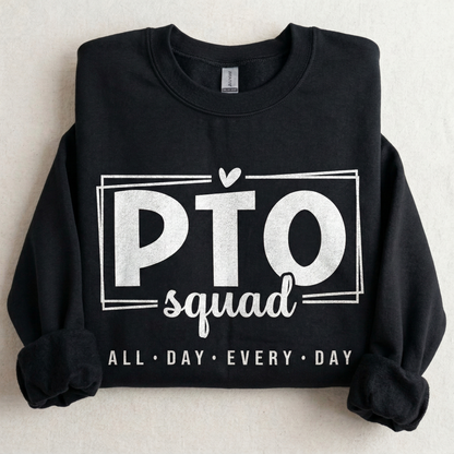 PTO Squad Sweatshirt | School Volunteer Crewneck | Teacher Appreciation Pullover Tee