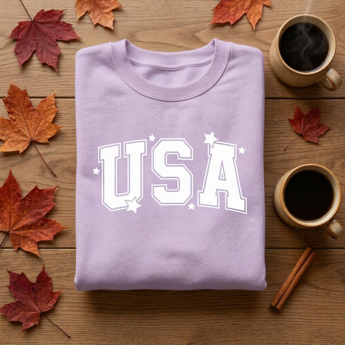 Varsity USA Sweatshirt | Cozy Fall Americana Crewneck | Preppy Retro Pullover | Minimalist Navy & Cream Sweater | Autumn College Style