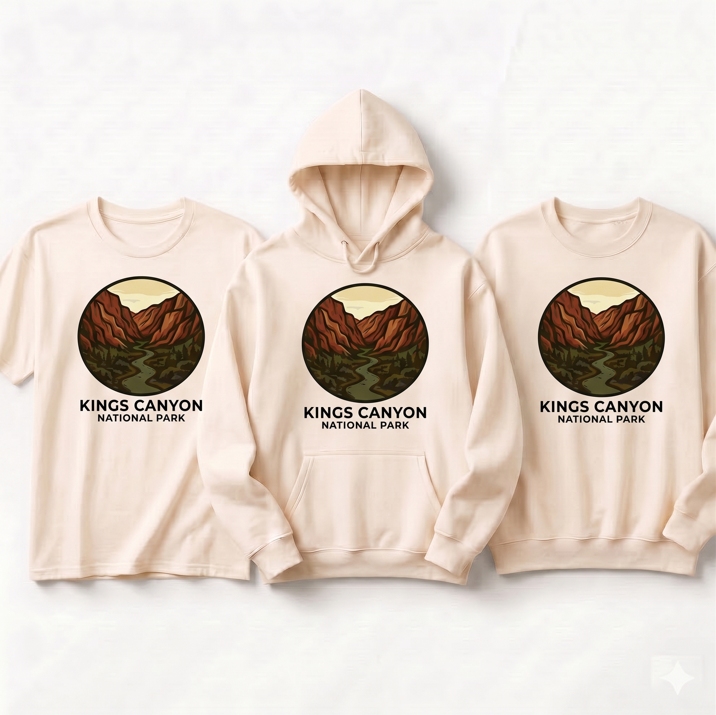 Custom Kings Canyon National Park Shirt, Vintage Mountain Hoodie, Personalized Nature Lover Sweatshirt, Retro Outdoor Adventure Apparel