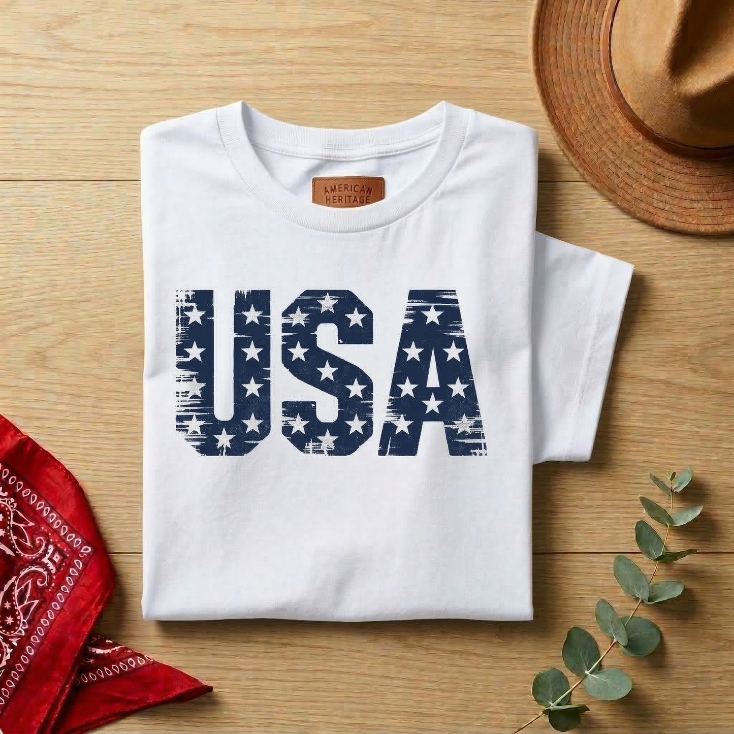 Vintage USA T-Shirt | Distressed Americana Tee | 4th of July Patriotic Shirt | Western Country Festival Top | Retro Independence Day Apparel