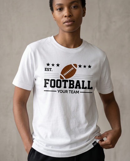 Custom Football Team Hoodie, Personalized Football Sweatshirt with Team Name, Est Year Football Shirt, Custom Sports Gift for Him